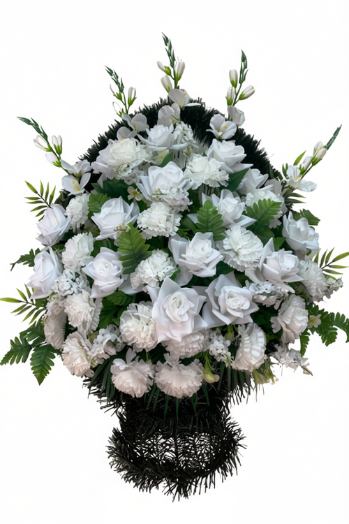 Корзина из искусственных цветов «Ладья большая №01»