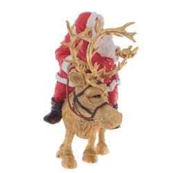 GAEM Фигурка декоративная "Дед Мороз на олене", L22 W15 H24 см