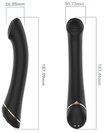 Черны вибратор для G-точки Gwand - 18,7 см. (Цвет: черный)