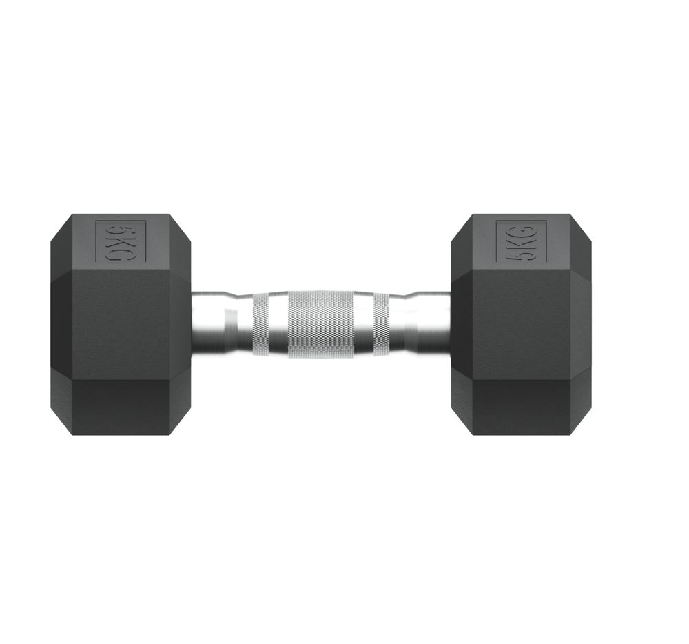 Гантель гексагональная UNIX Fit обрезиненная 5 кг / шт.