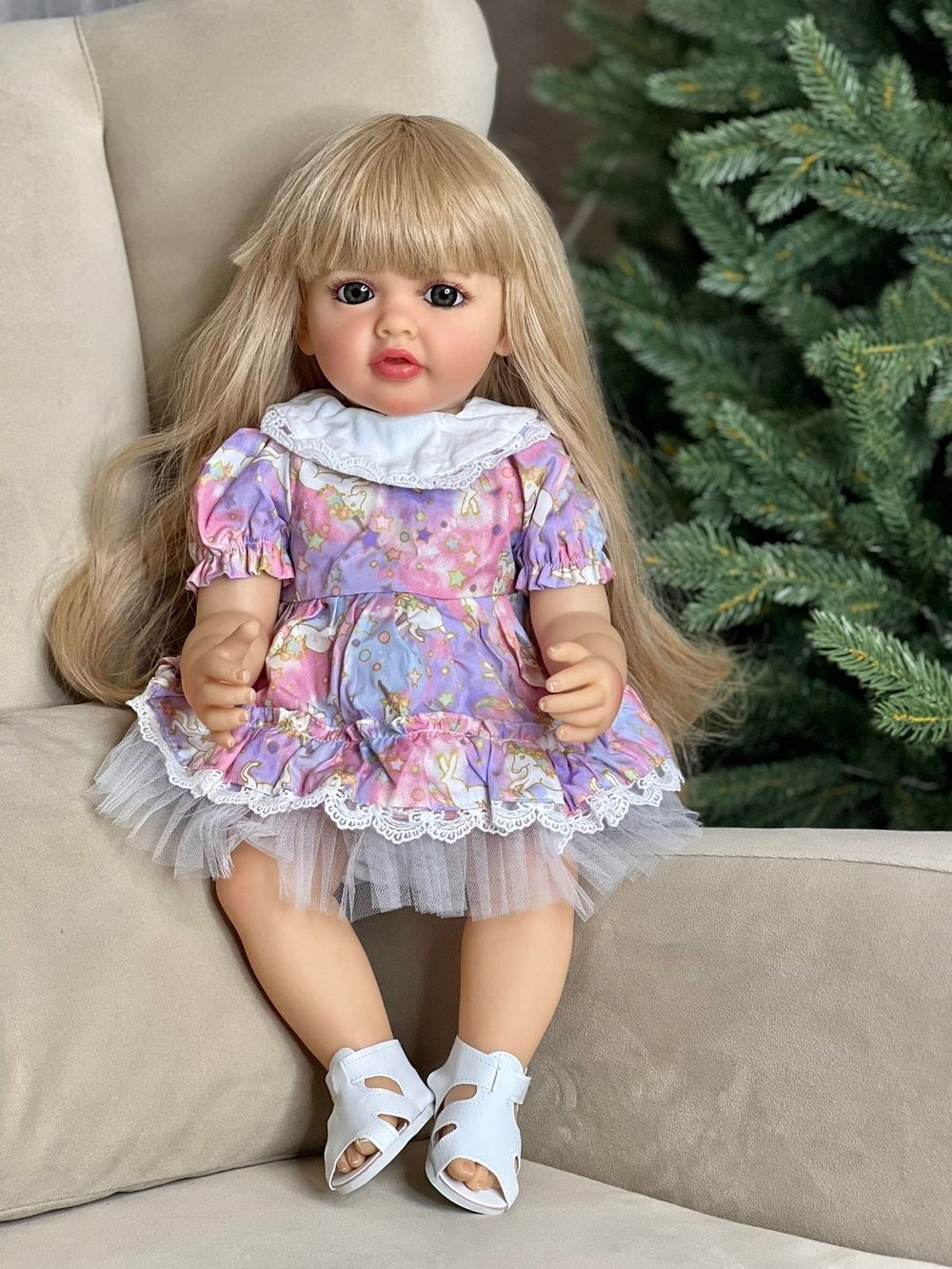 Кукла Реборн виниловая 55см в пакете (FA-105B)