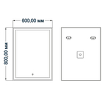 Зеркало Azario Minio 60 см CS00066631 с подсветкой