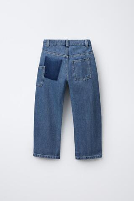 ZARA ДЖИНСЫ RELAXED BALLOON, ВЫЦВЕТШИЙ СИНИЙ