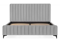 Двуспальная кровать Амелия 160х200 без ПМ светло-серая