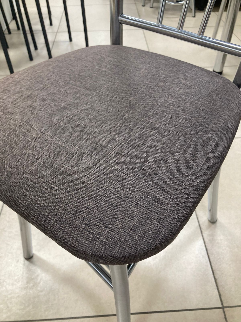 Стул Трилогия каракас хром основание трапеция рогожка бурая