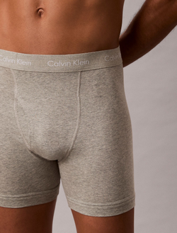 Мужские трусы боксеры-брифы Calvin Klein Cotton Stretch 5-Pack White / Grey / Black