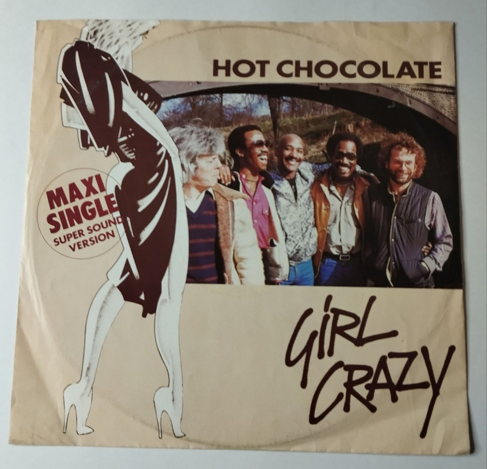 Винтажная виниловая пластинка LP Hot Chocolate Girl Crazy (Germany 1982) Maxi Single 45 RMP
