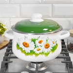 Кастрюля 4л коническая "Ромашки лето"