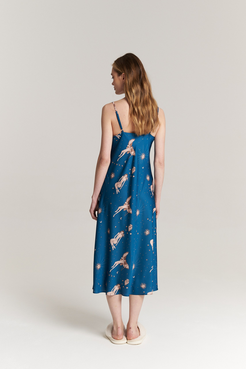 Шелковая комбинация макси - греческий завтрак