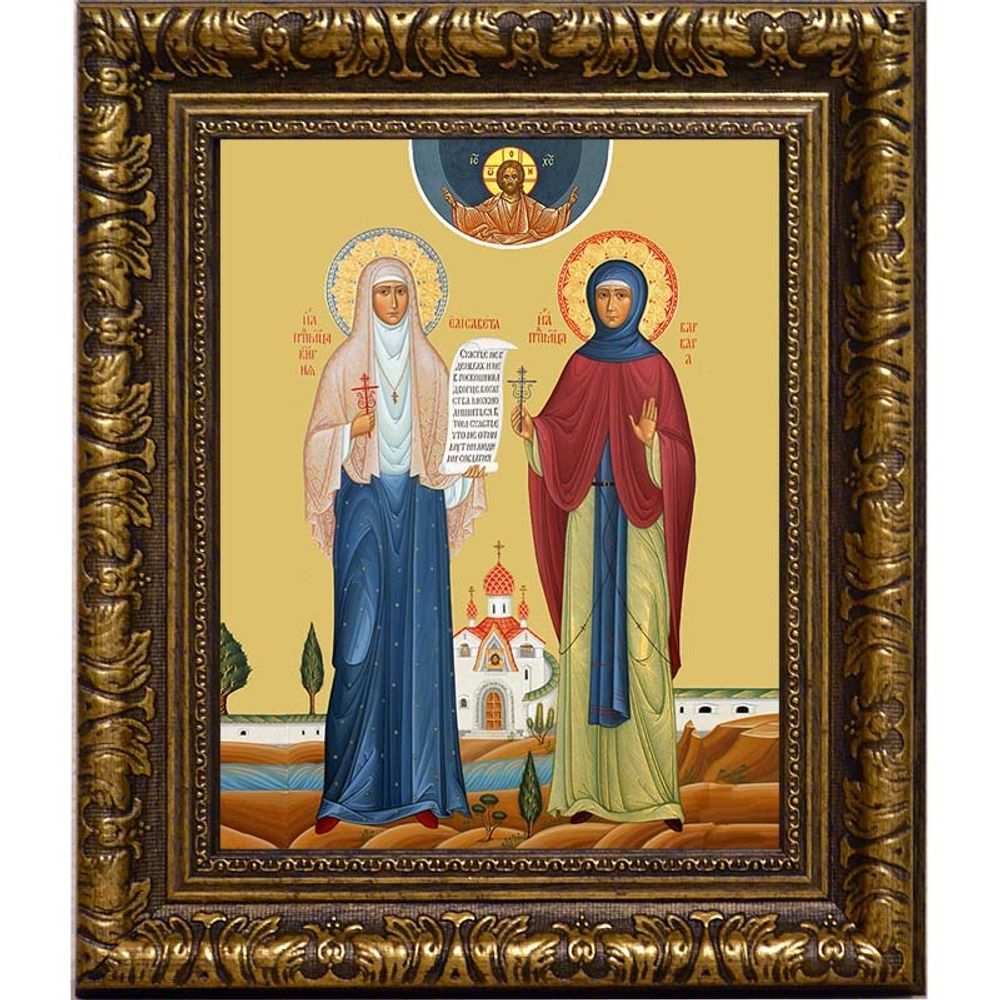 Елисавета Феодоровна и Варвара Алапаевская (Яковлева) преподобномученицы. Икона на холсте.