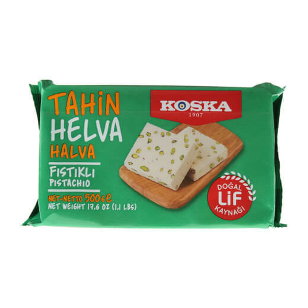 Кунжутная халва Koska с фисташками 500 гр флоу-пак