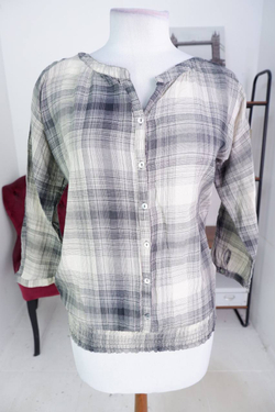 Блузка Promod в клетку, маркировка 38, визуально на 44 размер