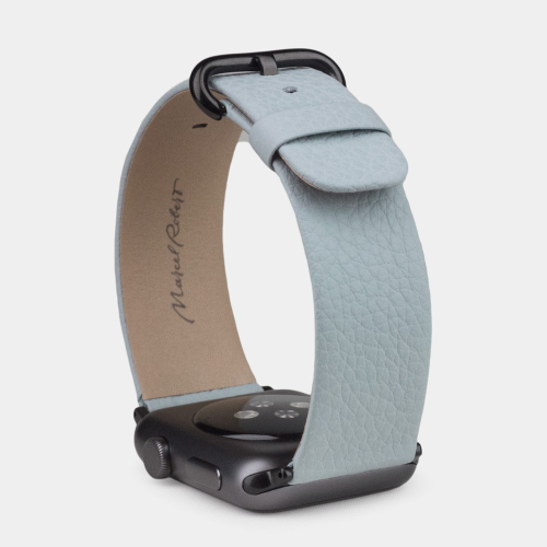 Ремешок для Apple Watch 40/41/42 mm из кожи теленка, голубого цвета