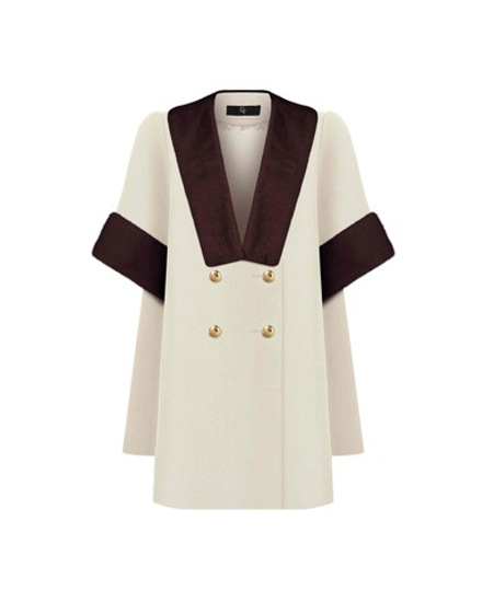 Платье-пиджак с меховой отделкой