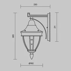 Настенный светильник (бра) Риволи / Rivoli E27х1 60Вт IP 44 Outdoor o027wl-01b