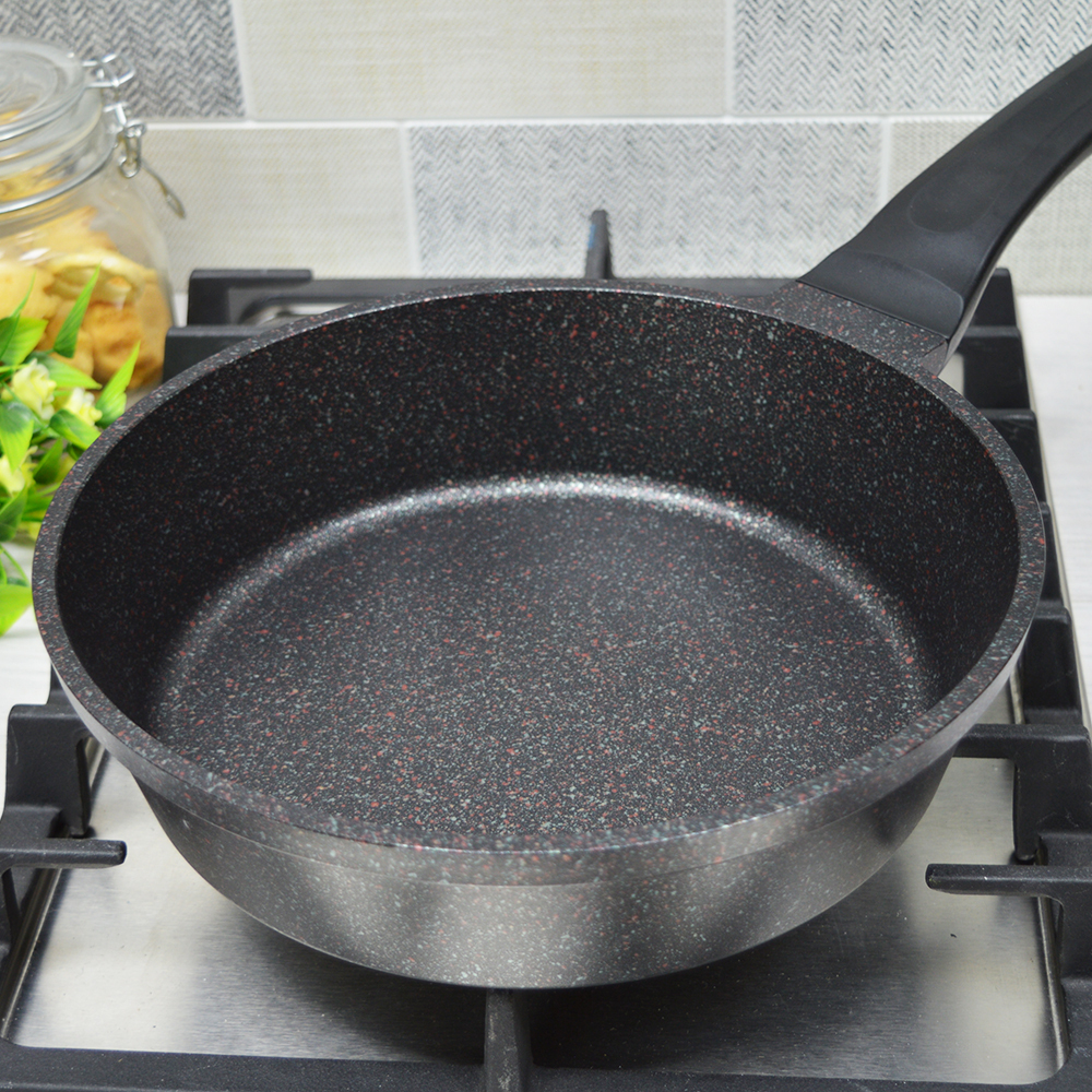 Сковорода 24см высота 6,4см ENERGY Agate Induction с несъемной ручкой, Ис8241A