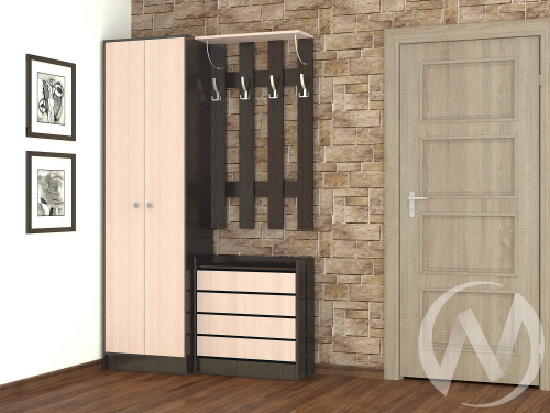 Прихожая "Ямайка" (венге/дуб молочный) Комплектация 1