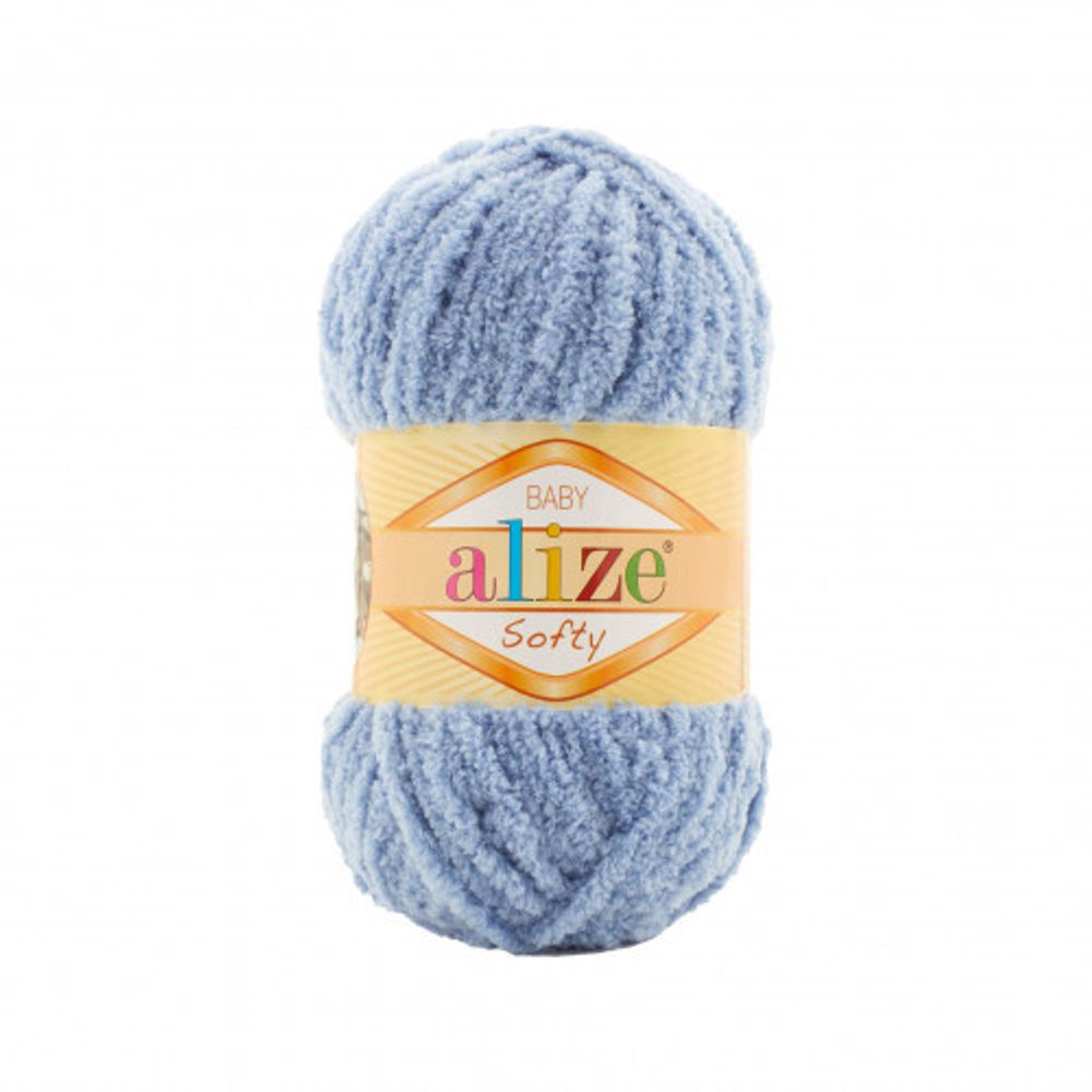 ALIZE &quot;SOFTY&quot; 100% Микрополиэстер, 50 гр., 115 м, Серо-голубой