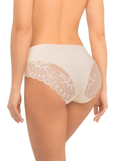 Трусики-макси из микрофибры с кружевными элементами (Размер: XXL) (Цвет: молочный)