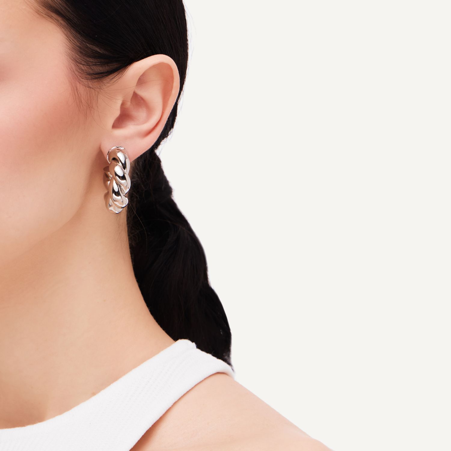 Серьги Whirling Lines Earrings - Silver