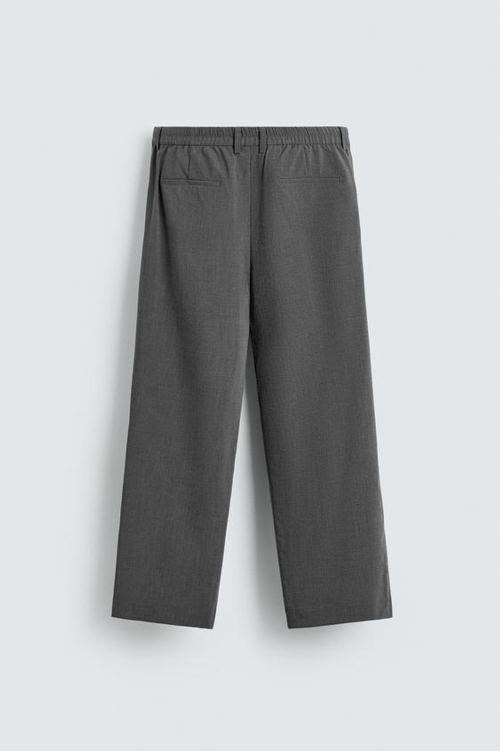 ZARA БРЮКИ WIDE FIT СО СКЛАДКАМИ, СЕРЫЙ