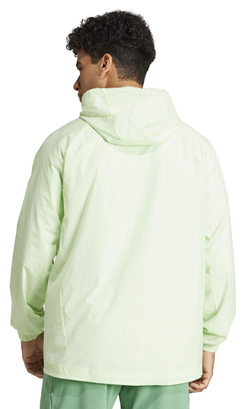 Мужская теннисная куртка Adidas Pro Semi-Transparent Full-Zip - semi green spark