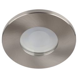 Встраиваемый светильник влагозащищенный ЭРА WR3 SN MR16/GU5.3, IP44, сатин/никель | Влагозащищенные встраиваемые светильники