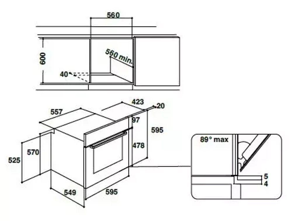 Встраиваемый электрический духовой шкаф Indesit IFW 6220 IX
