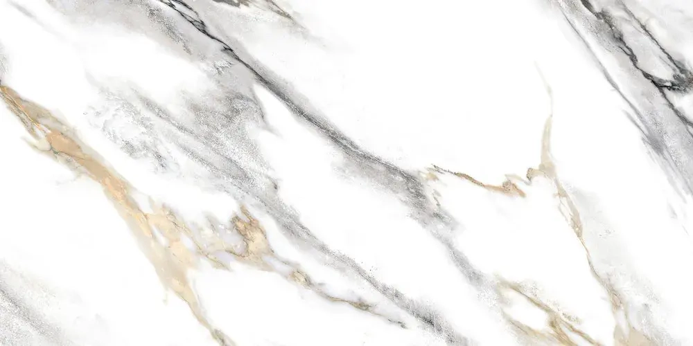 Керамогранит Alma Ceramica GFA114ARS04R Arabesco 114x57 серый / белый сахарный под мрамор