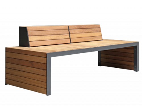 Скамейка стальная «Ладья» со спинкой