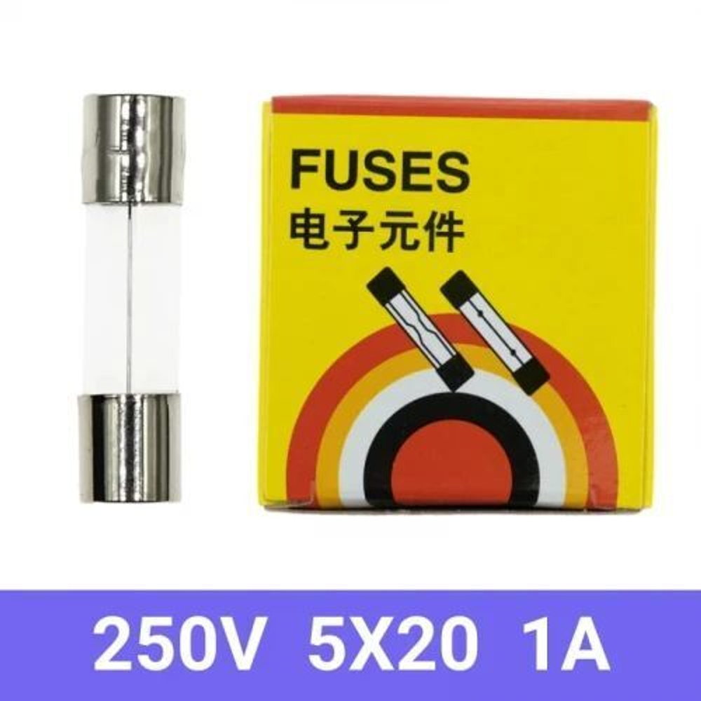 Предохранитель стеклянный 5X20 мм 1A 250В (100 шт)