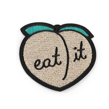 Нашивка термоаппликация на одежду и  на рюкзак. Eat it