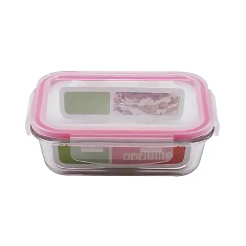 Контейнер стекл прям. 1040мл роз ТМ Appetite