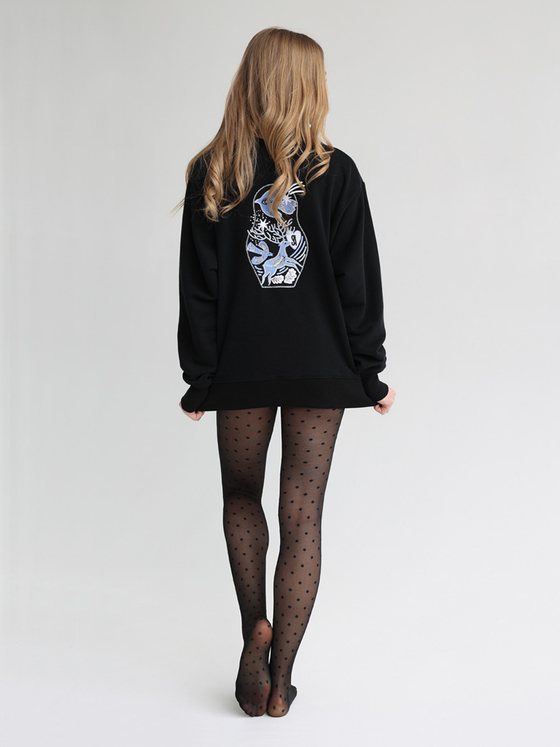 СВИТШОТ МАТРЁШКА ОЛЕНЬ ЧЁРНЫЙ