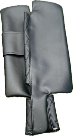 Чехлы на козырьки ВАЗ 2108, 2109, 21099, 2113, 2114, 2115 (чёрная нить Рубин)