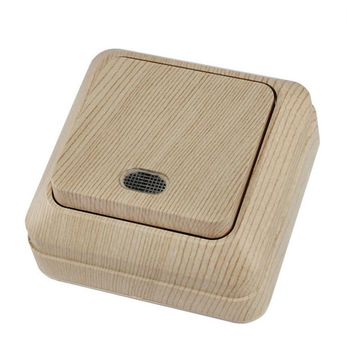 Выключатель UNIVersal Олимп СОСНА 1кл. с подсвет. о/п 10А 250В