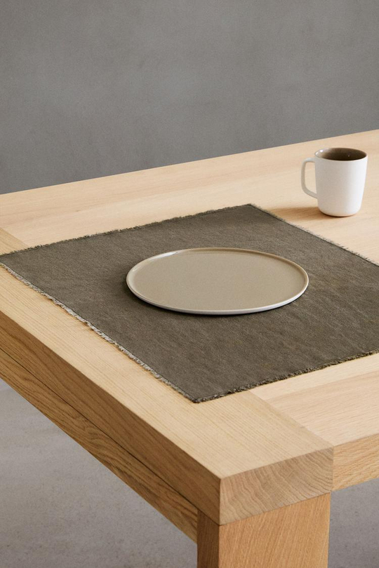 ZARA HOME ЛЬНЯНАЯ САЛФЕТКА, СЕРЫЙ