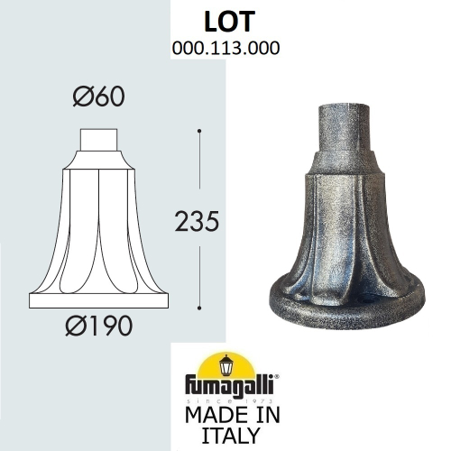 Парковый столб Fumagalli  000.113.000.B0