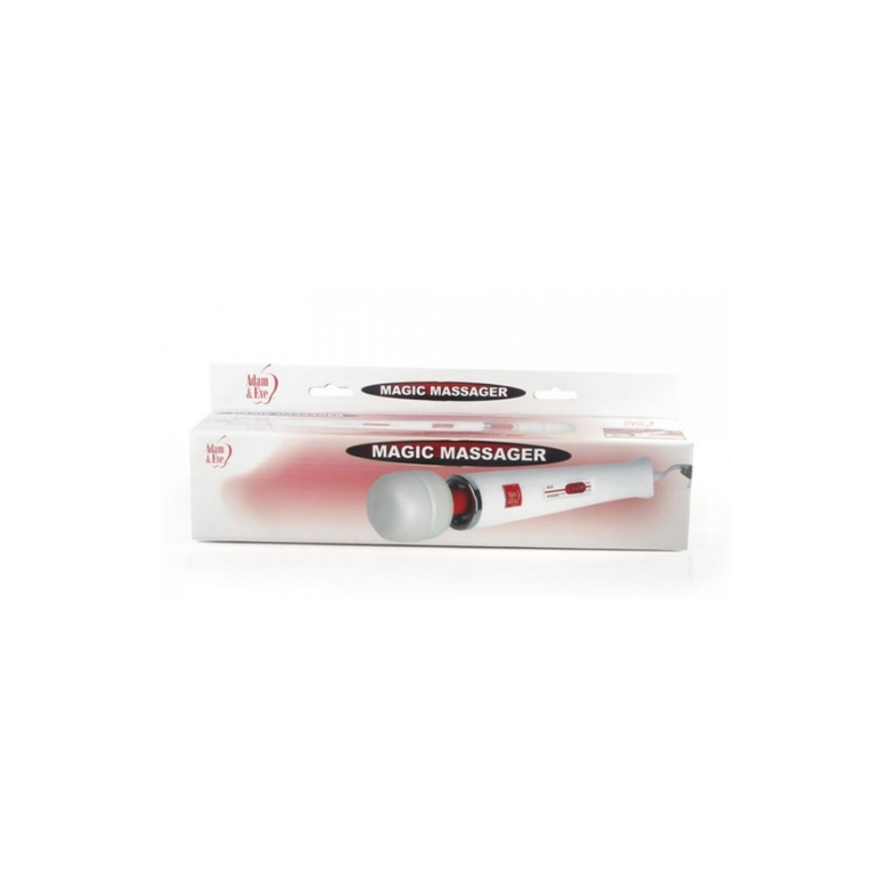 Белый проводной жезловый вибратор Magic Massager (Цвет: белый)