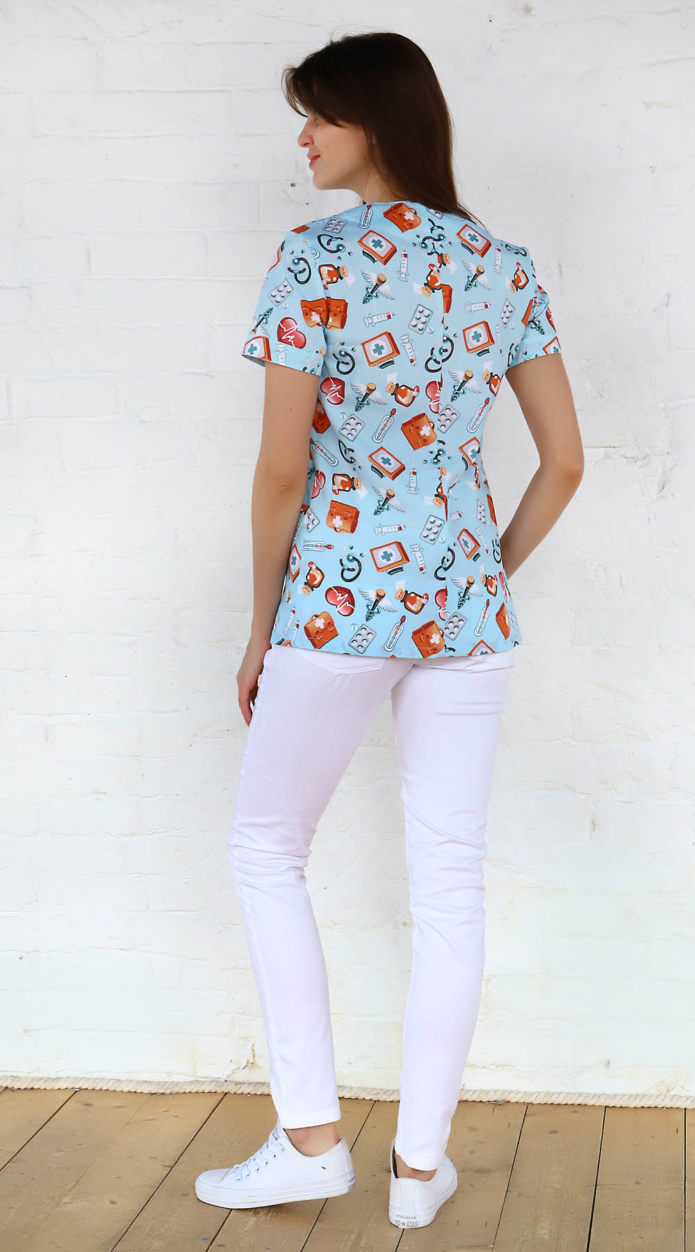 Блуза медицинская Альфа принт №2689