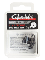 Крючки-тройники Gamakatsu 18 TREBLE BLACK размер 04 (упк.6шт.)