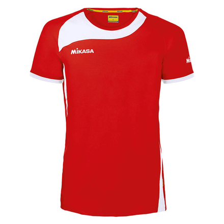 Футболка игровая мужская MIKASA MT287-01-M, 100% полиэстер, красно-белый