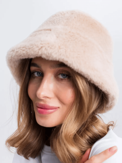 Панама на зиму из шерсти, бежевая, SilverFox