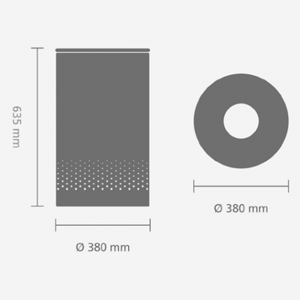 Корзина для белья 60л Brabantia с пластиковой крышкой матовая сталь Бельгия размеры