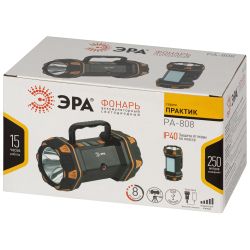 Светодиодный фонарь ЭРА Рабочие Практик PA-808 прожекторный аккумуляторный многофункциональный IP44 15W | Фонари