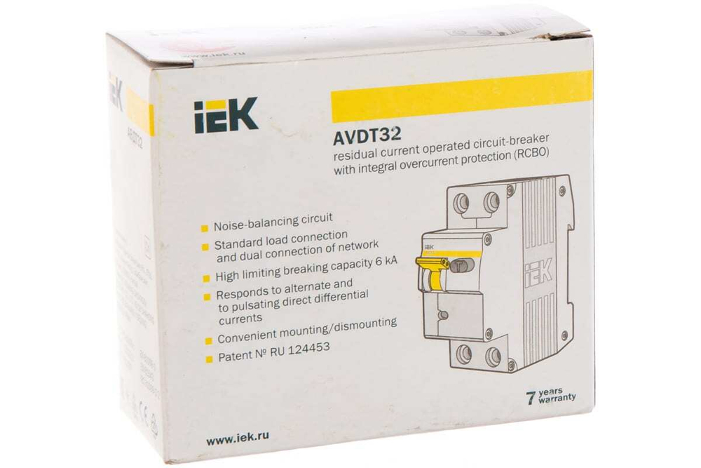 Автоматический выключатель дифференциального тока АВДТ32 C16 IEK