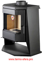 Печь-камин БАВАРИЯ ПАНОРАМА ПРИЗМА с плитой