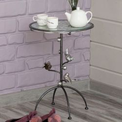 Столик Терра Птички Серебро