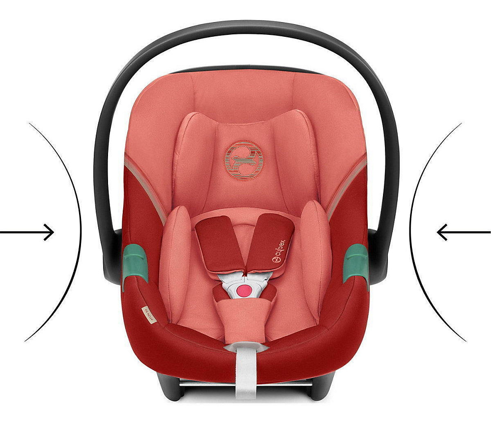 Коляска Cybex Balios S Lux SLV complete Aton S2 Hibiscus Red 3 в 1 Stone Grey с дождевиками