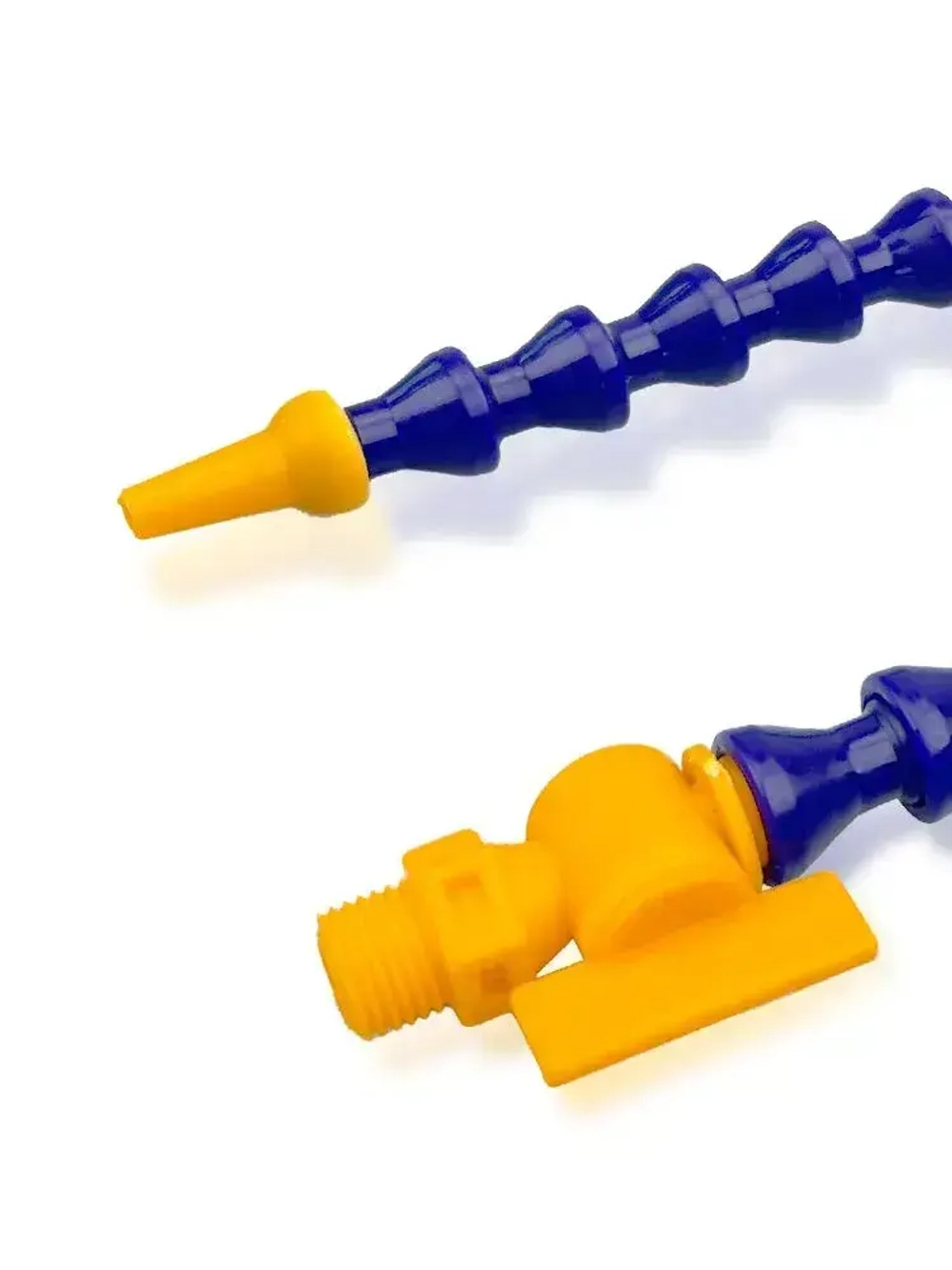 Трубка подачи СОЖ с Краном 400 мм, гибкая G 1/4 " для станков, шарнирная с круглым соплом ANGO-UFA